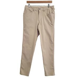 LULULEMON Men Size 32 x 29 ABC Pant Slim Khaki 5-pocket Excellent Comfort